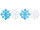 guirlande de cristaux de neige 300cm Ø 15cm, blanc-bleu, papier difficilement inflammable