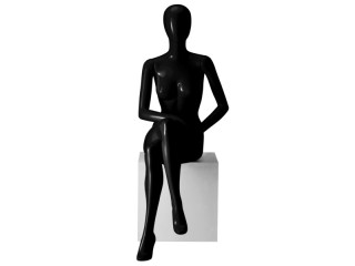 Mannequin "Ringo female" schwarz sitzend