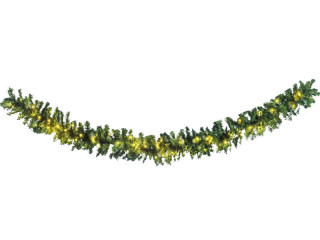 Tannengirlande "Basic" grün, mit Licht warmweiss, L 270cm, Ø 30cm