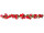 Tannengirlande geschmückt mit Poinsettias, L 270cm, Ø 35cm, 100 LEDs