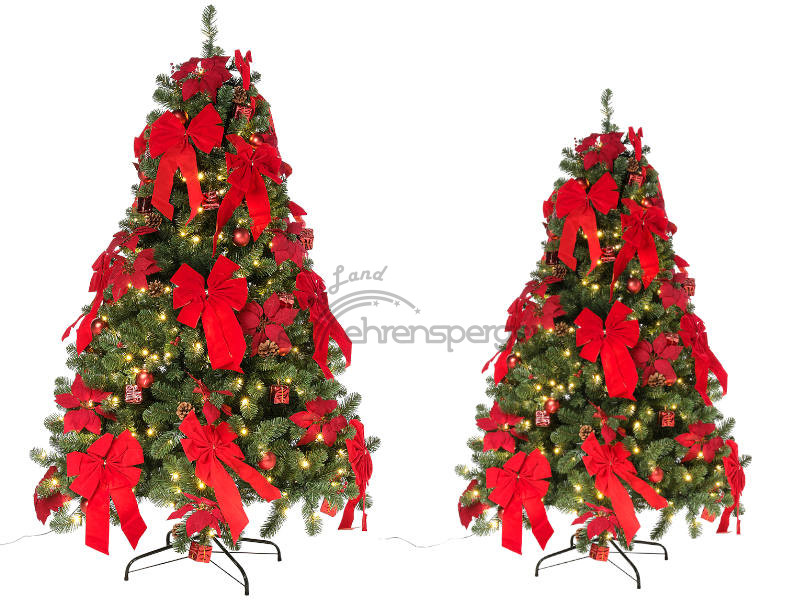 Weihnachtsbaum geschmückt mit Poinsettias und Licht, versch. Grössen, sFr. 479,00