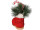 Nikolaus-Stiefel dekoriert rot/grün/weiss, H 24 cm