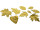 Blätter-Set "Luxury" 9-tlg. gold, 7 - 17cm, Filz/Folie
