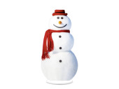 Schneemann mit Schal 2D klein weiss/rot, B 30 x H 60cm