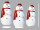 Schneemann mit Schal 2D gross weiss/rot, B 38 x H 74cm