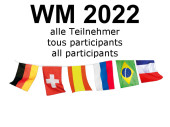 Flaggenkette klein WM 2022 32 Nationen 14 x 21cm L 9m,...