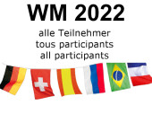 Flaggenkette gross WM 2022 32 Nationen 30 x 45cm L 17m,...