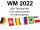 Flaggenkette gross WM 2022 32 Nationen 30 x 45cm L 17m, Polyester