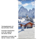 Textilbanner Schneehütte/Berg, 75x180cm,...