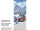 Textilbanner Schneehütte/Berg, 75x180cm, weiss/braun, Schlauchnaht oben+unten