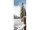 Textilbanner Wintertanne am See, 75x180cm, weiss/blau, Schlauchnaht oben+unten