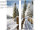 Textilbanner Wintertanne am See, 75x180cm, weiss/blau, Schlauchnaht oben+unten