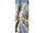 Textilbanner Schneebrücke, 75x180cm, weiss/blau/braun, Schlauchnaht oben+unten