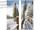Textilbanner Schneebrücke, 75x180cm, weiss/blau/braun, Schlauchnaht oben+unten