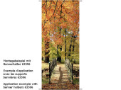 Textilbanner Herbstbrücke 75 x 180cm, orange/bunt...