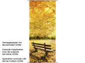 Textilbanner Herbst-Bank, 75x180cm, orange/bunt,...