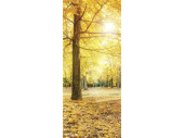 Textilbanner Herbst-Baum, 75 x 180cm, orange/bunt,...