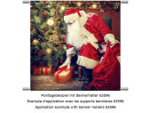 Textilbanner Weihnachtsmann, 75x75cm, rot/weiss/bunt,...