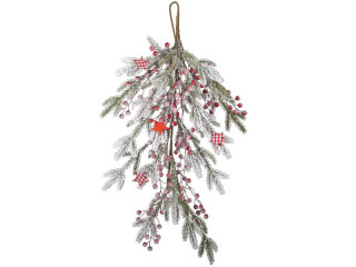 Tannenhänger "Winter-Xmas" grün/weiss/rot, H 75cm