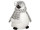 Pinguin "Cool" mit Brille, grau/weiss, 16 x 14 x H 22cm