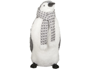 Pinguin "Cool" stehend, grau/weiss, 20 x 20 x H 43cm