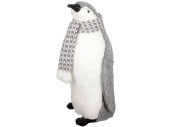 Pinguin "Cool" stehend, grau/weiss, 20 x 20 x H 43cm