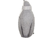 Pinguin "Cool" stehend, grau/weiss, 20 x 20 x H 43cm
