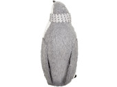 Pinguin "Cool" stehend, grau/weiss, 20 x 20 x H 43cm