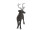 Hirsch "Black Magic" stehend, schwarz/silber, B 27 x T 14 x H 36cm