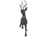 Hirsch "Black Magic" gehend, schwarz/silber, B 33 x T 13 x H 44cm