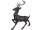 Hirsch "Black Magic" gehend, schwarz/silber, B 33 x T 13 x H 44cm