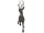Hirsch "Black Magic" gehend, schwarz/silber, B 33 x T 13 x H 44cm
