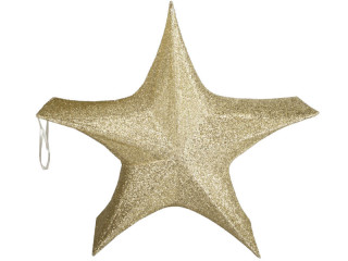Stern "Deko-Star shining 3D" zum Stellen und Hängen, gold, Ø 135cm, T 40cm