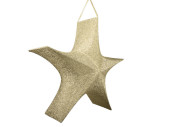 Stern "Deko-Star shining 3D" zum Stellen und Hängen, gold, Ø 135cm, T 40cm