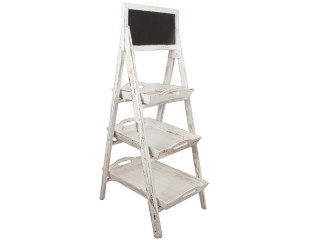 Marktständer "Antik Art" mit 3 Tablets, white-washed, B 48 x T 64 x H 120cm