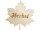 Display 2D "Blatt mit Text Herbst", natur, MDF 3mm, B 40 x H 40cm, zum Hängen