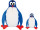 Pinguin zum Hängen weiss/blau/rot, Papier, schwer entflammbar, versch. Grössen