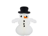 Schneemann zum Hängen weiss/schwarz, Papier, schwer...