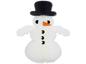 Schneemann zum Hängen weiss/schwarz, Papier, schwer...