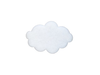 Wolke aus Watte 4cm dick, weiss, schwer entflammbar, 41 x 28cm