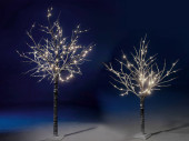 Baum braun beschneit mit LEDs, warmweiss, für Innen,...