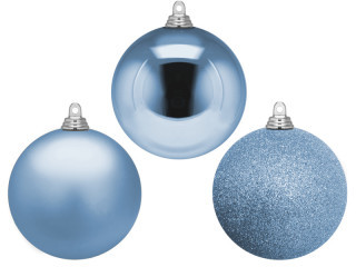 boule de Noël B1 bleu pigeon, diff. tailles/versions