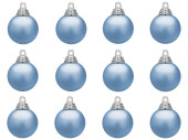 christmas ball B1 mat powder blue, Ø 4cm, 12 pcs.