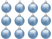 christmas ball B1 mat powder blue, Ø 6cm, 12 pcs.