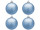 Weihnachtskugel B1 matt taubenblau, Ø 10cm, 4 Stück