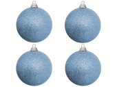 boule de Noël B1 scintillant bleu pigeon, Ø...