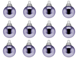 christmas ball B1 shiny lavender, Ø 4cm, 12 pcs.