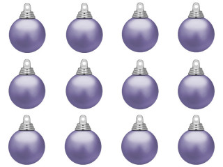 boule de Noël B1 mat lavande, Ø 4cm, 12 pcs.