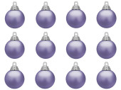 christmas ball B1 mat lavender, Ø 4cm, 12 pcs.