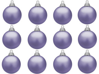 boule de Noël B1 mat lavande, Ø 6cm, 12 pcs.
